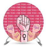 Mich Zu Feminist Bewegung Mädchen Leistung Runden Hintergrund